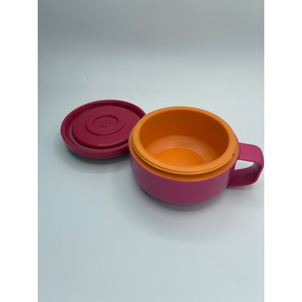 Aladdin Pink Soup Mug Bowl With Lid Portable Microwave Safe 12 oz - Picture 5 of 5